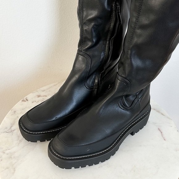 NEW Sam Edelman Lerue Lug Sole Faux Leather High Shaft Boot Size 8 - Picture 12 of 14
